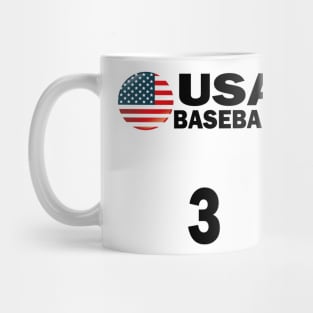 USA Baseball Number 3 T-shirt Design Mug